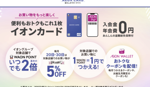 主婦の方におすすめのクレカはイオンカード！おすすめな理由とお得なキャンペーン情報をご紹介！